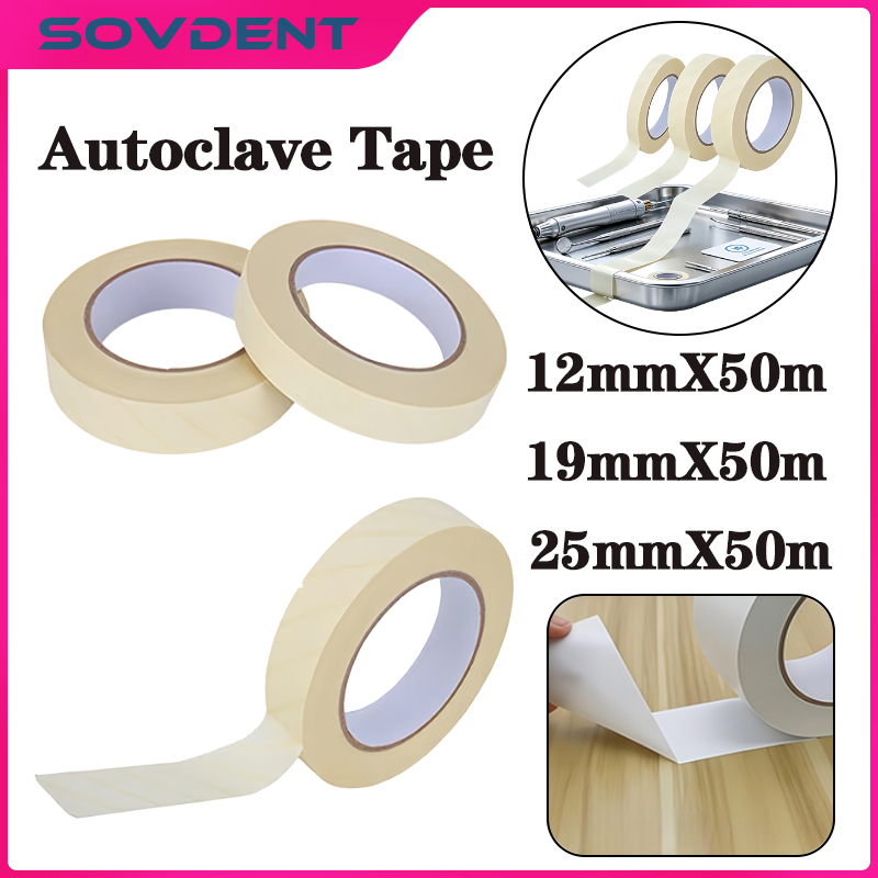 Autoclave Sterilizer Dental - 50m/Roll Dental Sterilization Indicator Tape Medical