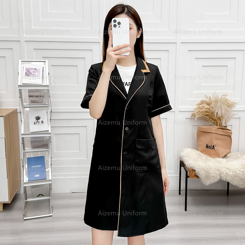 black beauty uniform with beau - Lab Coat Medical 评论和价格