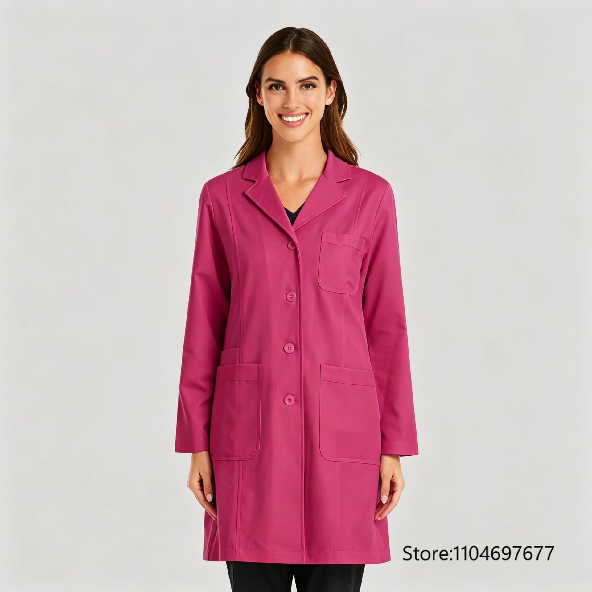 Multicolor Women's Long Sleeve - Lab Coat Medical 评论和价格