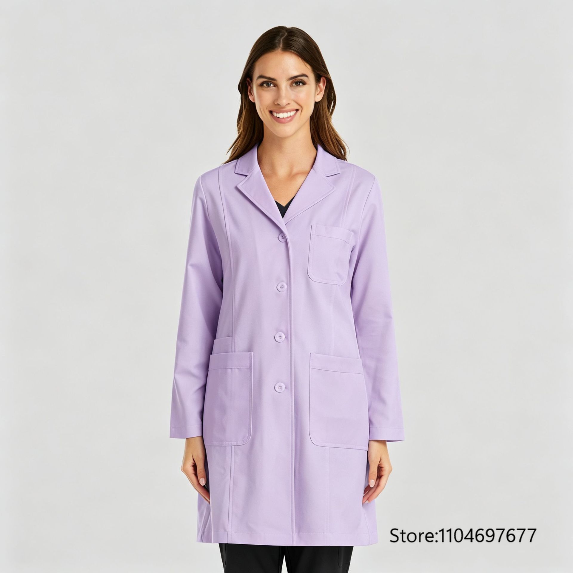 Multicolor Women's Long Sleeve - Lab Coat Medical 评论和价格
