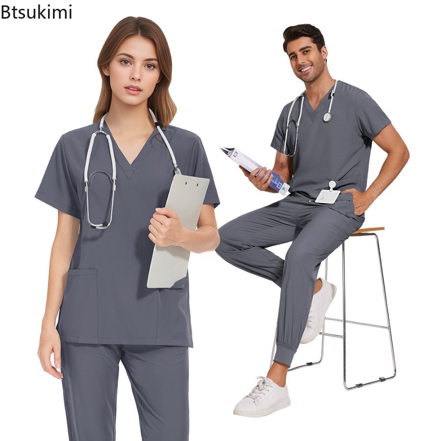 Scrub Sets Uniforms Nursing Me - Lab Coat Medical 评论和价格