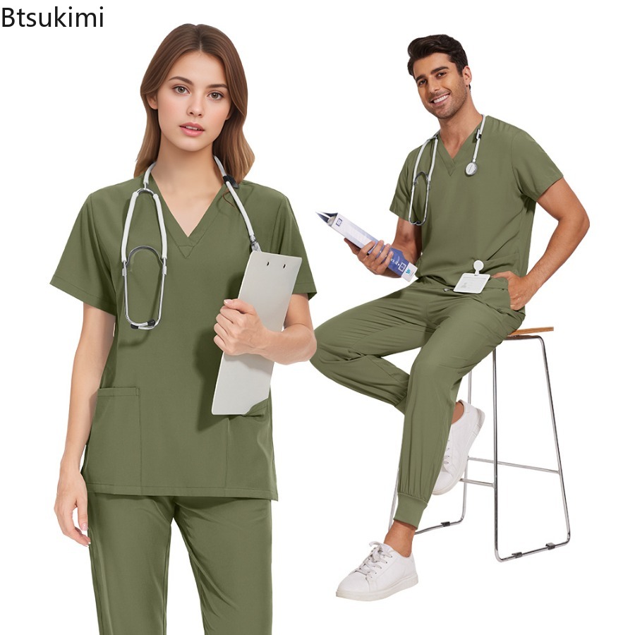 Scrub Sets Uniforms Nursing Me - Lab Coat Medical 评论和价格